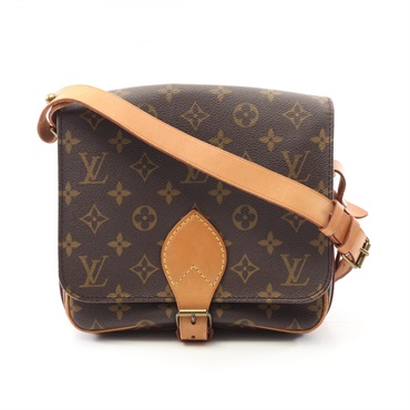 LOUIS VUITTON Cartouchiere MM Shoulder Bag M51253 Monogram canvas Brown Used LV