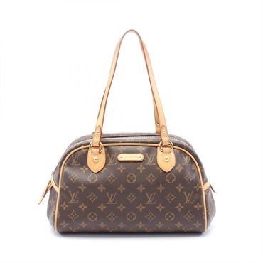 LOUIS VUITTON Montorgueil PM Shoulder Bag M95565 Monogram leather Brown Used