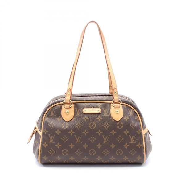 LOUIS VUITTON Montorgueil PM Shoulder Bag M95565 Monogram leather Brown Used