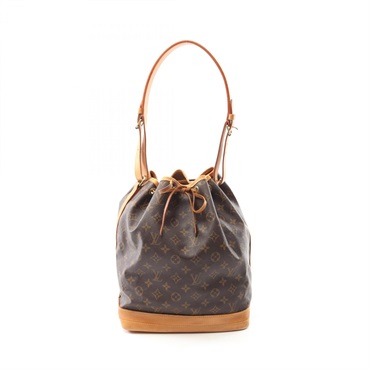 LOUIS VUITTON Noe Shoulder Bag M42224 Monogram canvas leather Brown Used Women