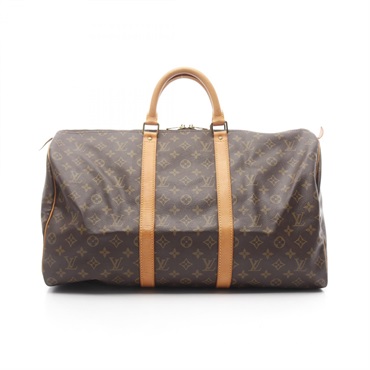 LOUIS VUITTON Keepall 50 Hand bag M41426 Monogram canvas Brown Used unisex LV