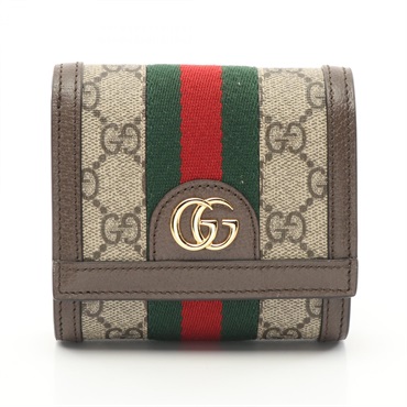 GUCCI Ophidia GG Wallet Sherry Line Bi-fold purse 59866296IWG8745 canvas leather