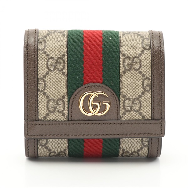 GUCCI Ophidia GG Wallet Sherry Line Bi-fold purse 59866296IWG8745 canvas leather