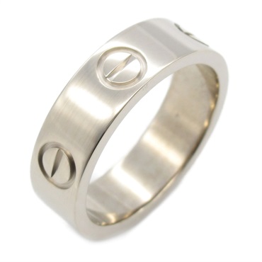 CARTIER Love Ring 18KWG White Gold Used unisex US size 5.25 #50