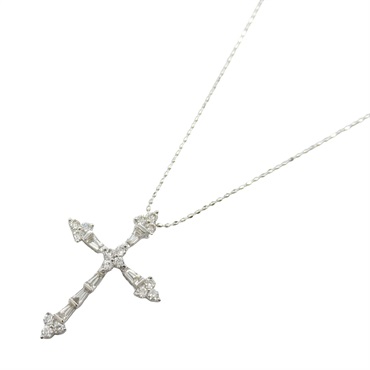 JEWELRY Diamond Necklace Pendant 18KWG White Gold Used women