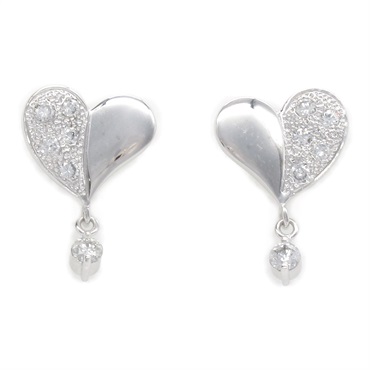 JEWELRY Diamond Pierced earrings 18KWG White Gold Used women