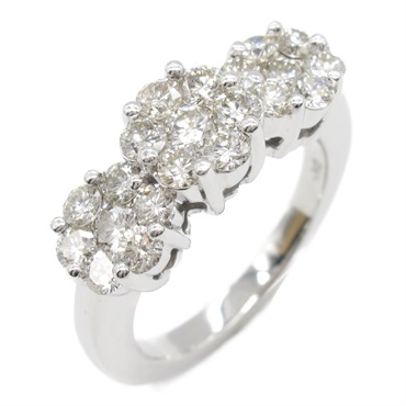 JEWELRY Diamond Ring 18KWG White Gold Used women US size 5.75