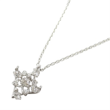 JEWELRY Diamond Necklace Pendant 18KWG White Gold Used women