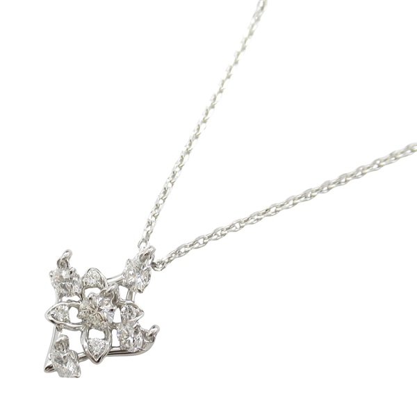 JEWELRY Diamond Necklace Pendant 18KWG White Gold Used women