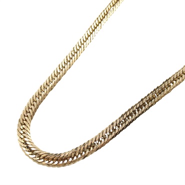 JEWELRY Triple 8 side Flat link chain Necklace 18KPG Pink Rose Gold Used unisex