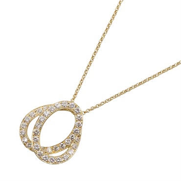 JEWELRY Diamond Necklace Pendant 18KYG Yellow Gold Used women