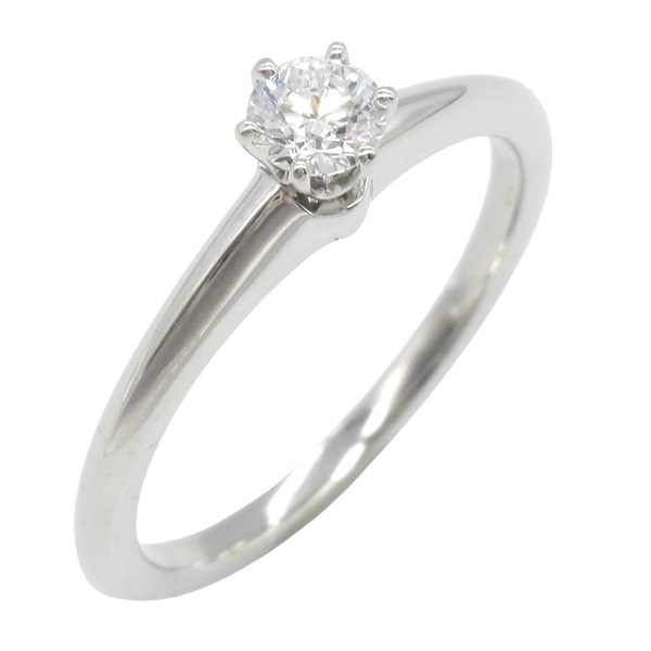 TIFFANY＆CO Classic Solitaire Diamond Ring Pt950 Platinum Used Women US #5.75