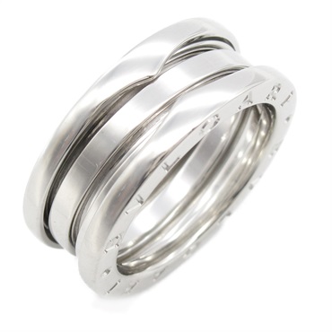 BVLGARI B-zero1 ring 3 bands 18KWG White Gold Used unisex US size 6.25 #53