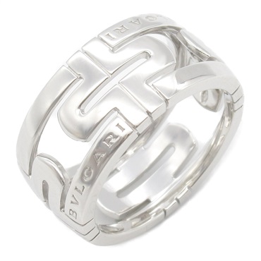 BVLGARI Parentesi Ring 18KWG White Gold Used unisex US size 10 #62