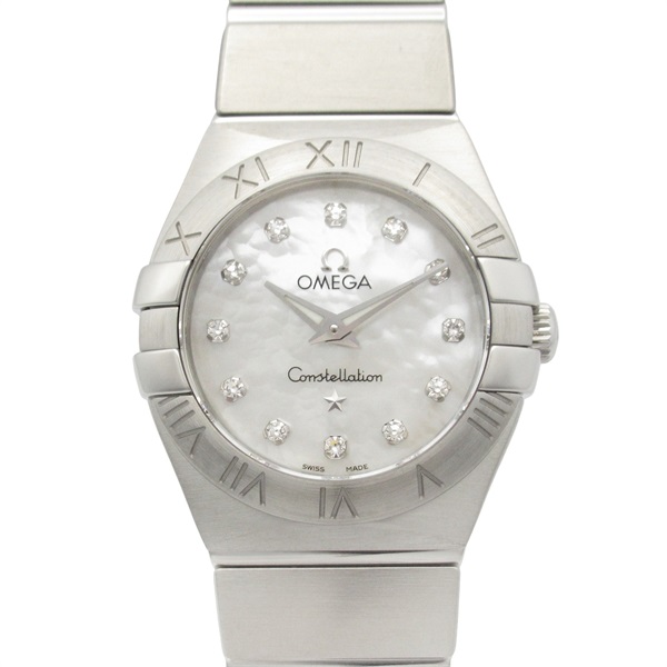OMEGA Constellation Brush 0.9 Wrist Watch 123.10.24.60 Quartz SS Used Women