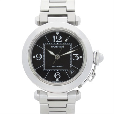 CARTIER Pasha C Small Date Wrist Watch W31076M7 Automatic SS Used Boys
