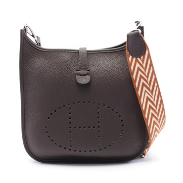 HERMES Evelyne 3 PM Single Zigzag Shoulder crossbody Bag B Taurillon Clemence