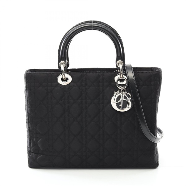 Chrisitan Dior Lady Dior Large Cannage Hand shoulder tote bag Nylon leather BK