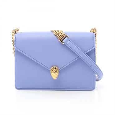 BVLGARI Serpenti Forever Shoulder Bag leather Purple Used lavender