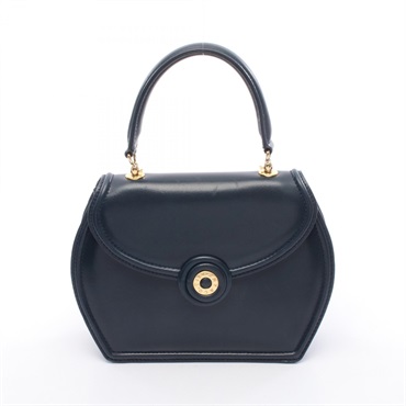 TIFFANY＆CO Handbag leather Navy Used Women GHW