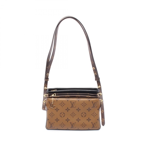 LOUIS VUITTON Pochette LV 3 Shoulder Bag M45412 Monogram Reverse leather Brown