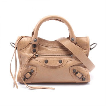 BALENCIAGA Le City Le City Mini Shoulder Handbag leather Brown NEW Women