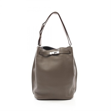 HERMES So kelly 26 Verso Shoulder Bag Clemence leather Beige Used Wome O SHW