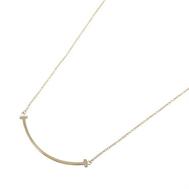 TIFFANY＆CO T Smile Small Necklace 18KPG Pink Rose Gold Used women