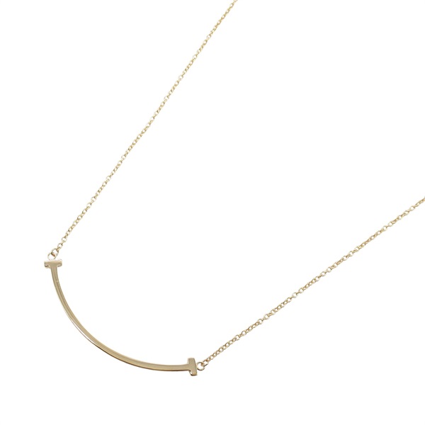 TIFFANY＆CO T Smile Small Necklace 18KPG Pink Rose Gold Used women