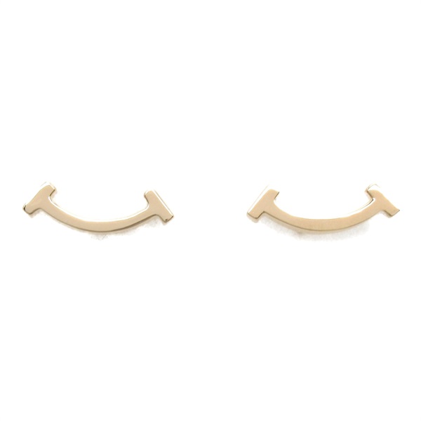 TIFFANY＆CO T Smile Pierced earrings 18KPG Pink Rose Gold Used women