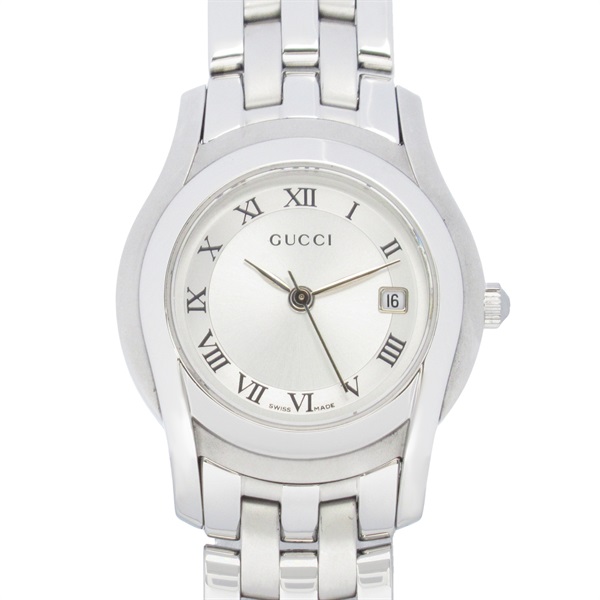 GUCCI Wrist Watch 5500L Quartz Stainless Steel Used Women