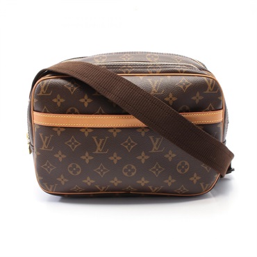 LOUIS VUITTON Reporter PM Shoulder crossbody Bag M45254 Monogram leather Brown