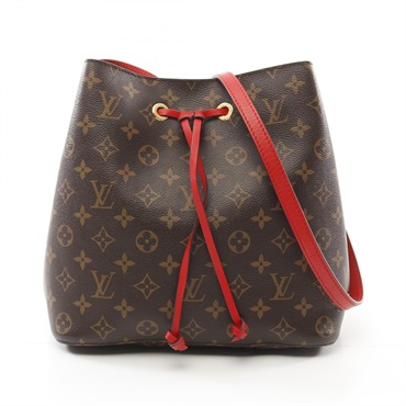 LOUIS VUITTON Neonoe Shoulder crossbody Bag M44021 Monogram leather Coquelicot
