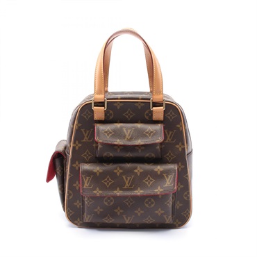 LOUIS VUITTON Exsantri Cite Hand bag M51161 Monogram canvas leather Brown Used