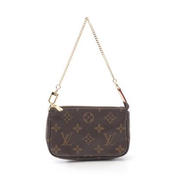 LOUIS VUITTON Mini Pochette Accessoires chain Hand bag M58009 Monogram leather