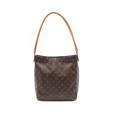 LOUIS VUITTON Looping GM Shoulder Bag M51145 Monogram canvas Brown Used Women LV