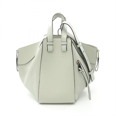 LOEWE HAMMOCK SMALL Hand shoulder crossbody bag 387.30.S35 leather Green Used