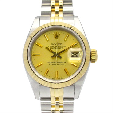 ROLEX Datejust No. 97 Wrist Watch 69173 Automatic 18KYG Gold SS Used Women