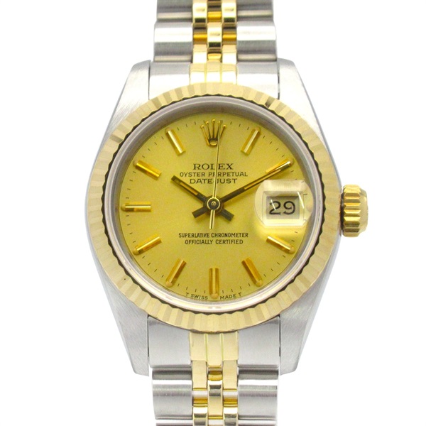 ROLEX Datejust No. 97 Wrist Watch 69173 Automatic 18KYG Gold SS Used Women