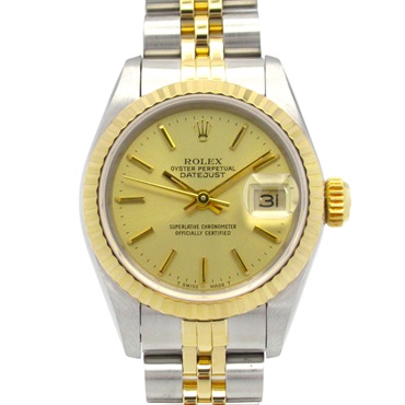 ROLEX Datejust R Wrist Watch 69173 Automatic 18KYG Gold SS Used Women
