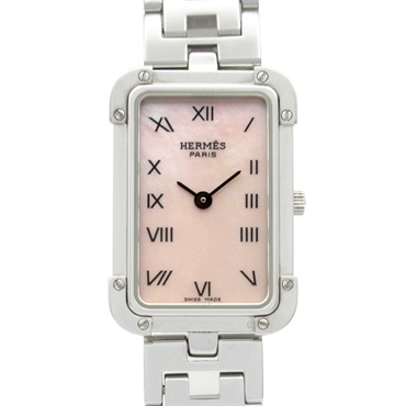 HERMES Clojure Wrist Watch CR2.210 Quartz Stainless Steel Used Women