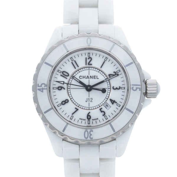 CHANEL J12 Wrist Watch H0968 Quartz ceramic Used Women COCO CC