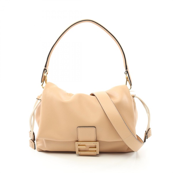 FENDI Mamma Baguette Medium Shoulder Bag 8BR833AQ0DF0J2K leather Beige