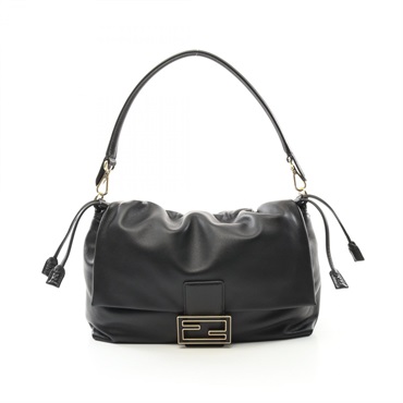 FENDI Mamma Baguette Large Shoulder Bag 8BR834AQ0DF0KUR leather Black