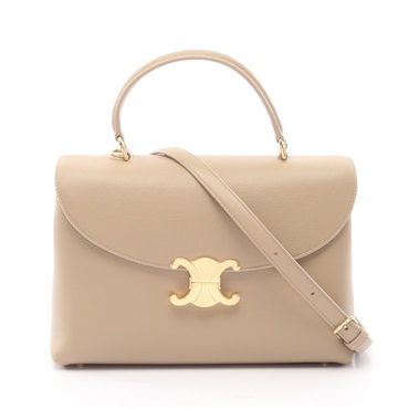 CELINE Medium Nino Shoulder Handbag 117523FXK03CP leather Beige NEW Women GHW