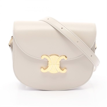 CELINE Teen Busas Triomphe Shoulder Bag 110413BF402LS leather Beige NEW women