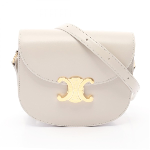 CELINE Teen Busas Triomphe Shoulder Bag 110413BF402LS leather Beige NEW women