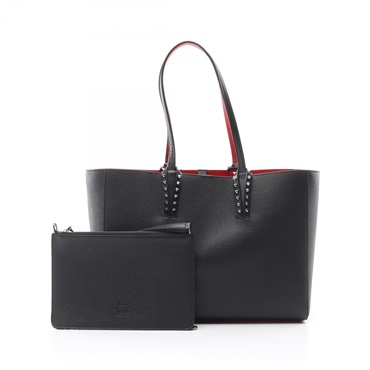 Christian Louboutin Cabata Small Shoulder Tote Bag leather Black Red NEW Women