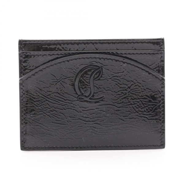 Christian Louboutin Loubi54 Card Holder Case 1255103BK01 Patent leather BK new
