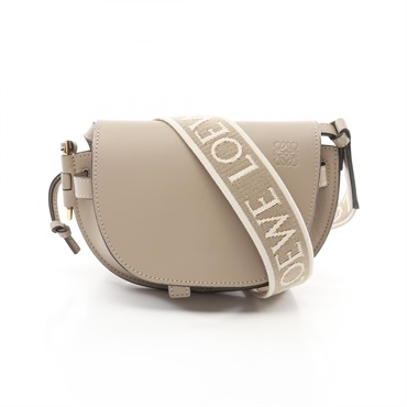 LOEWE Gate dual bag mini Shoulder A650N46X13 leather Beige Used Women logo